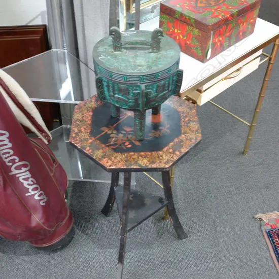 JAPANED PLANTSTAND & ICEBUCKET