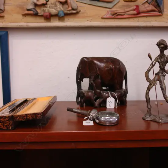 VINT. HARMONICA, METAL FIGURE, ELEPHANT+CALORIMETR