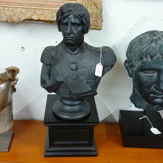 BUST OF GENERAL ON PLINTH