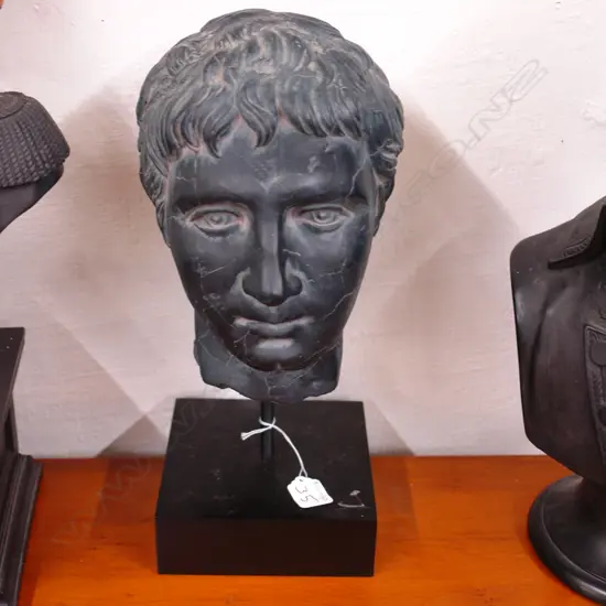 MOUNTED ROMAN HEAD, BLACK