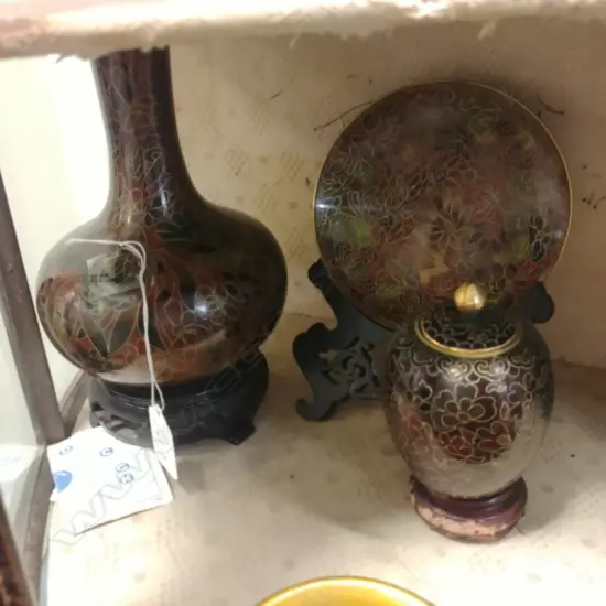 3PCS CLOISONE ON STANDS