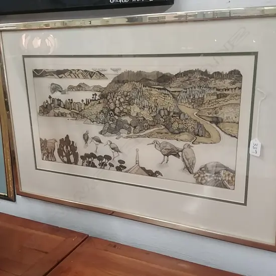 RUSSEL M JACKSON ETCHING TITIRANGI 3/100