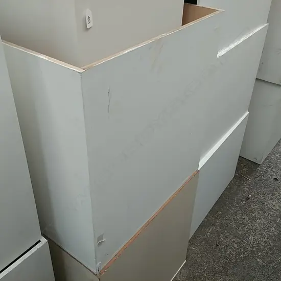 2 SQUARE PAINTED PLINTHS