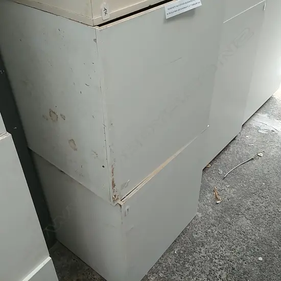 2 SQUARE PAINTED PLINTHS