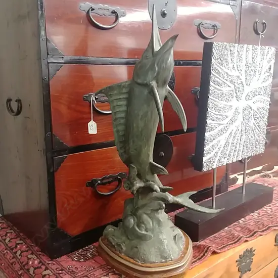 LEAPING MARLIN SCULPTURE