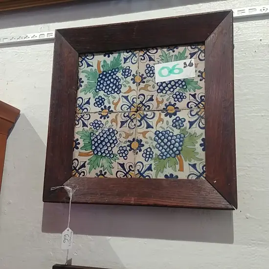4 FRAMED DELFT TILES