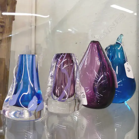 4 GLASS PCS, INCL LAVA GLASS & PEAR (AF)