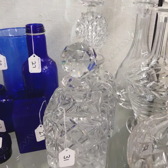 3 CRYSTAL DECANTERS