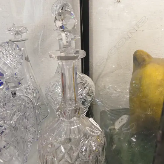 3  GLASS DECANTERS ( A/F)