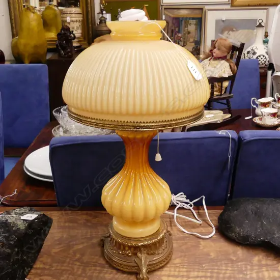 GLASS+ BRASS SIDE LAMP