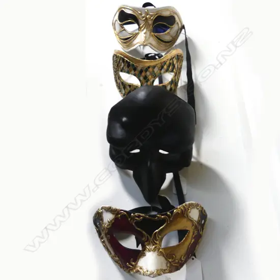4 GOOD VENETIAN MASKS