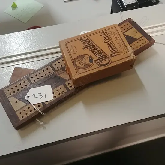 PLAYING CARDS AND CRIB BOARD