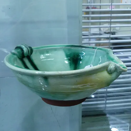 GREEN CERAMIC BOWL, '98 47/51'