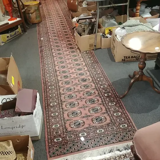 PAKISTAN BUKHARA H/KNOTTED RUNNER RUG