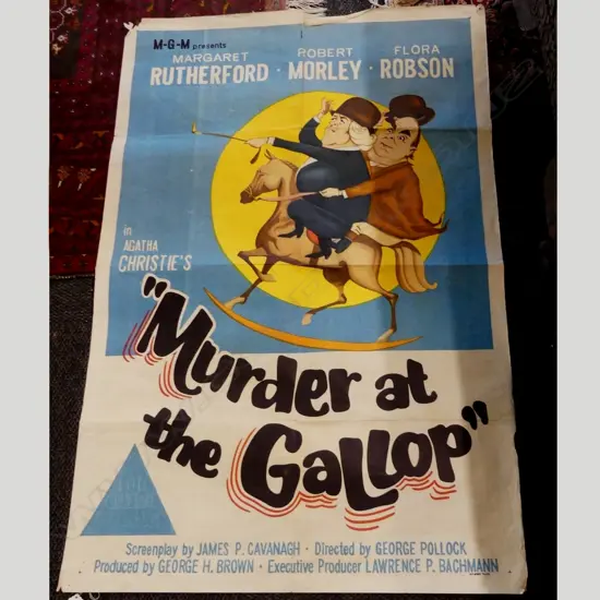 VINTAGE MOVIE POSTER MURDER AT THE GALLOP 1963