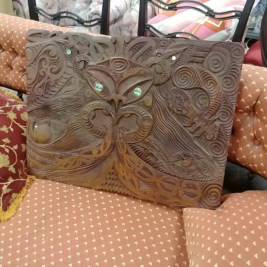 MAORI CARVED PANEL 