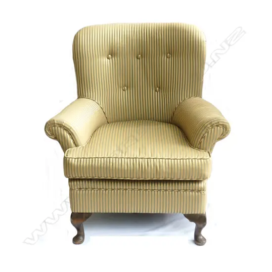 STRIPPED UPOLSTERED ARMCHAIR