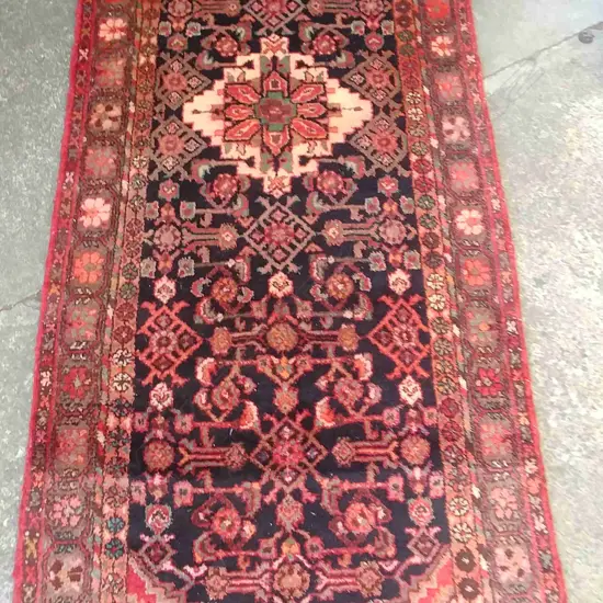 A hand knotted Persian Hamadan runner
