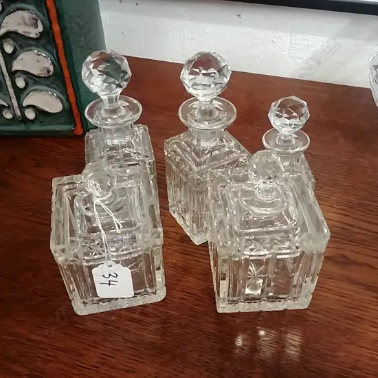 5 PIECE CRYSTAL GLASS TABLE SET