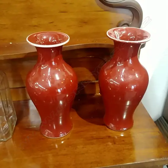 PAIR POTTERY VASES