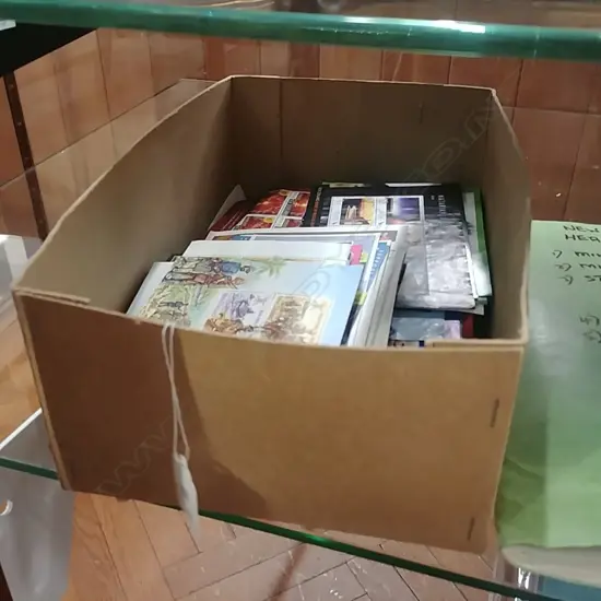 BOX OF NZ MINITURE STAMP SHEETS