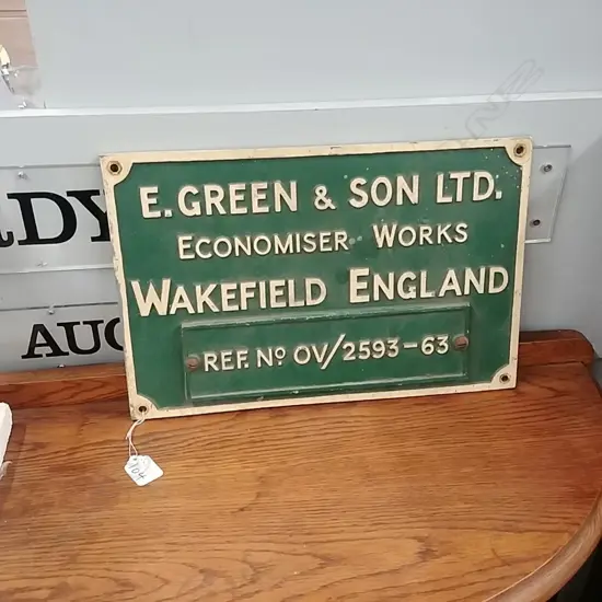 E GREEN AND SONS SIGN