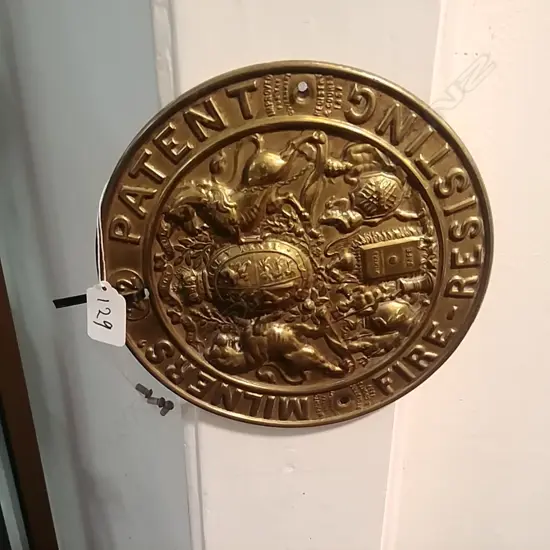 BRASS MILNERS SAFE PLAQUE