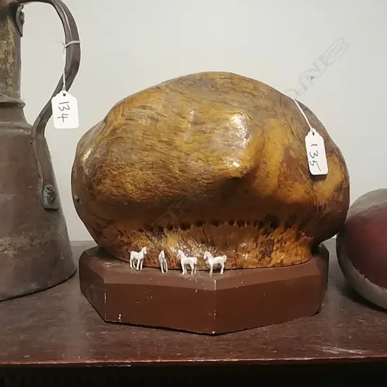 BOULDER AND HORSE SCULPTURE 