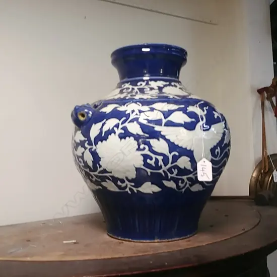CHINESE DARK BLUE LARGE VASE