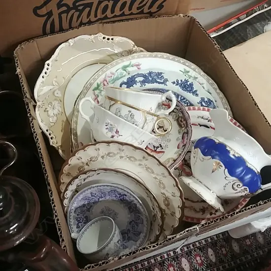 LOT ASST 19THC PLATES, JUGS, ETC