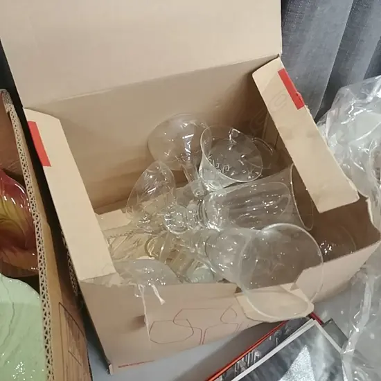 BOX OF GLASSES