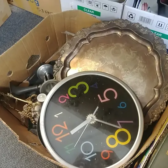 BOX OF EP / CLOCK ETC