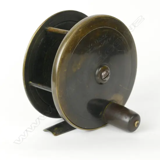 A fine 4¼" A & N.C.S.L (Army & Navy Co-Op Society Ltd.) brass salmon reel