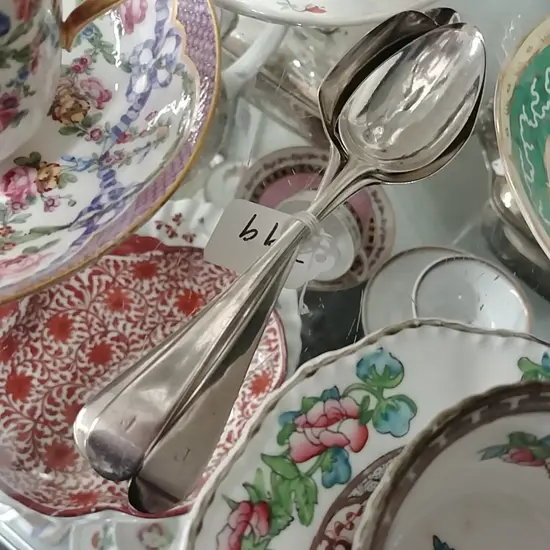 4 GEO S/S DESSERT SPOONS