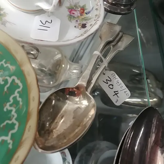 3 GEO S/S DESSERT SPOONS