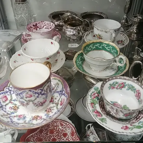 ASST 19THC C/SAUCERS COALPOR/SERVES