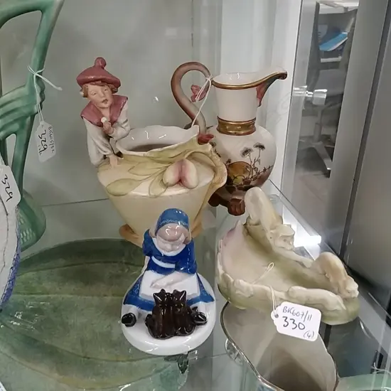ROYAL DUX,ROSENTAL FIGURES+JUG+DISH