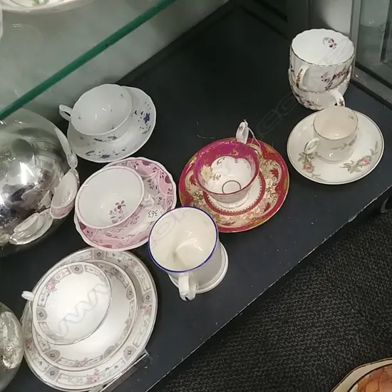 8 ASST 19THC C/SAUCERS