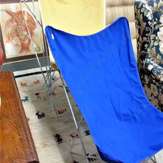 4 VINTAGE BUTTERFLY CHAIRS 2 CANVAS COVERS