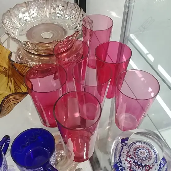 7 CRANBERRY GLASSES