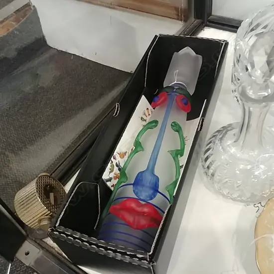 BOROWSKI (FRENCH) GLASS CANDLE STICK (BOXED)