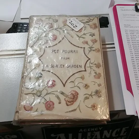 EMBROIDERED COVERED BOOK 'POTPOURRI'