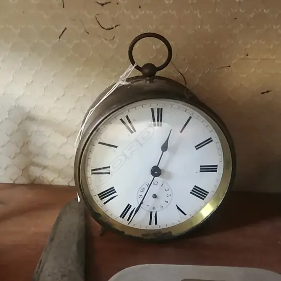 BRASS VICT CLOCK 13581