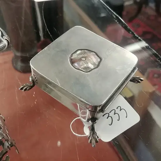 SILVER AND MOP BOX - BIRMINGHAM 1910