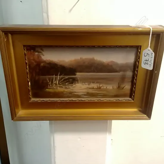 J D PERRITT 'EVENING LAKE ROTOMANA' OIL