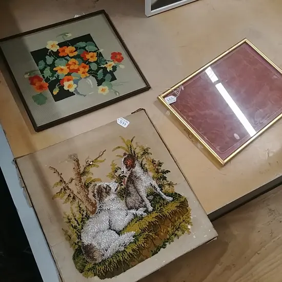3 FRAMED TEXTILE WORKS 