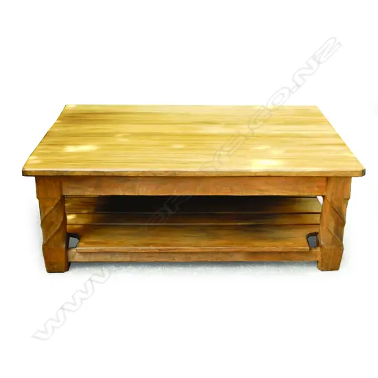 A Chapman-Taylor vintage large rectangular rimu coffee table