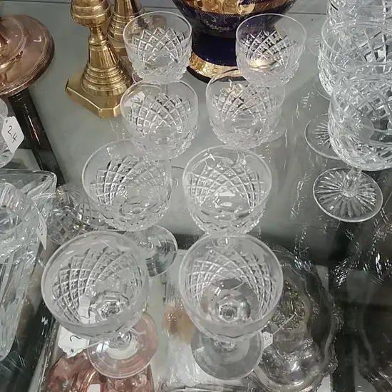 8 X SMALL STEMMED GLASSES - STUART