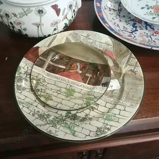 TWO ROYAL DOULTON PLATES - RHEIMS