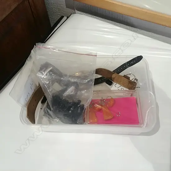 BOX  WATCHES & MISC JEWLWERY